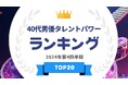 『タレントパワーランキング』が40代男優のランキングを発表!WEBサイト『タレントパワーランキング』ランキング企画第378弾!!