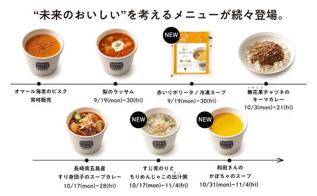 私もおいしい 未来もおいしい この秋 Soup Stock Tokyoより もったいない食材 や 未利用魚 を使ったメニューが登場します 時事ドットコム