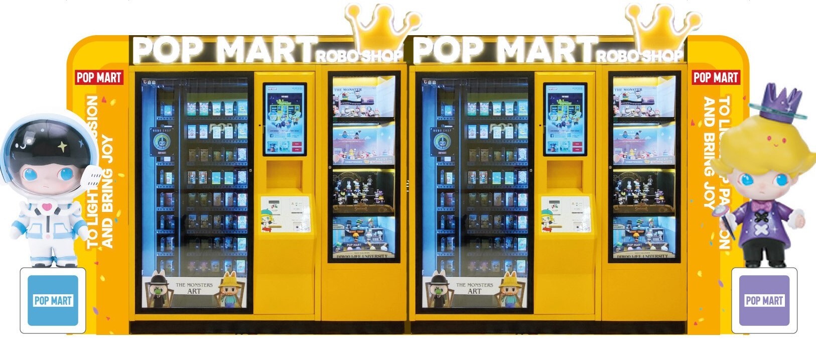 Snsで話題のアートトイ ｐｏｐ ｍａｒｔ の大型自販機が4月10日 土 よりお台場エリア初上陸 限定品が当たるオープニングキャンペーン実施 株式会社pop Mart Japanのプレスリリース