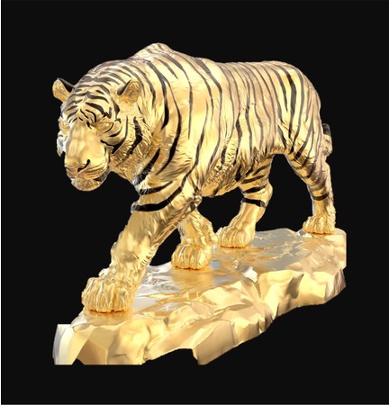 11億円のレリーフ「虎」、金箔約1,500枚使用の「黄金の虎」！過去最大