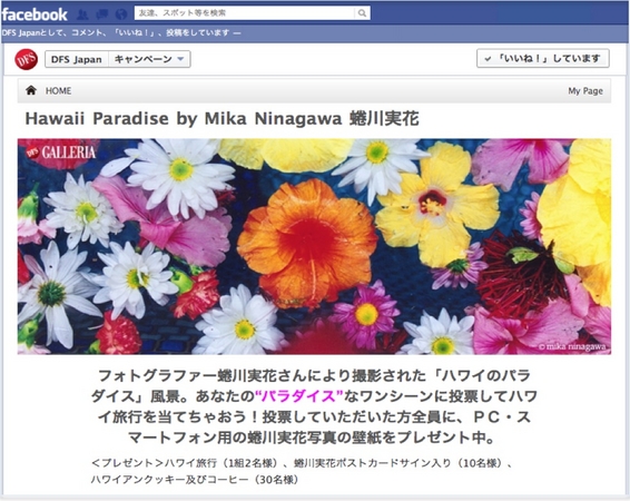 Hawaii Paradise By Mika Ninagawa 蜷川実花 Facebookキャンペーン