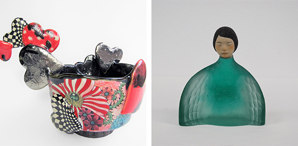 左：水元かよこ「Self」　　右：小田橋昌代「In my Dream I」