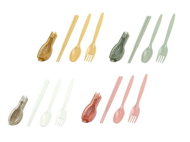 プラスチックカトラリー有料化に備えよう。おしゃれなカラー、抗菌加工で安心。これ1つですべてOKのカトラリーセット が登場です!|株式会社サブヒロモリのプレスリリース