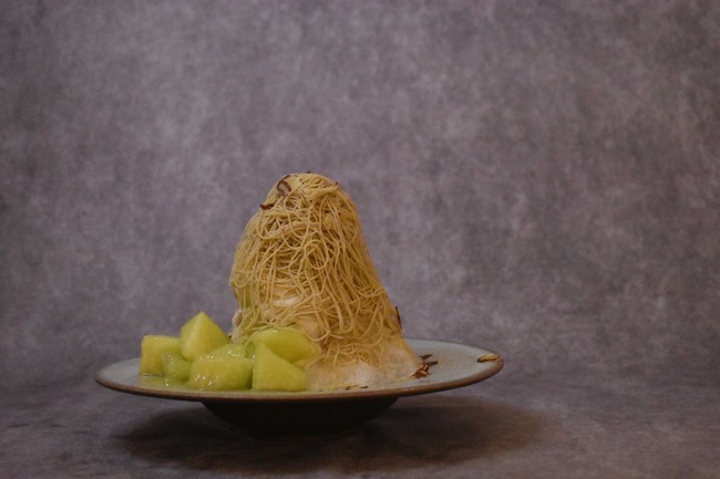 季節の果物のモンブラン氷 夏織-kaori-（静岡県産マスクメロン）