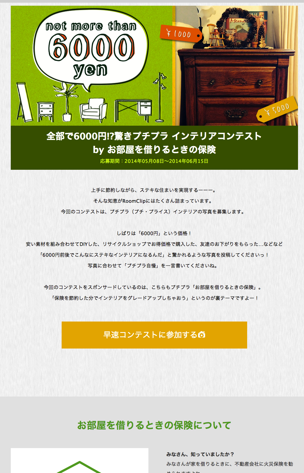 日新火災のネット完結型保険「お部屋を借りるときの保険」とインテリア