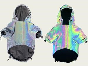 大人気御礼 ペット用レインコートの新形態 犬を夜道の危険から守る 反射材使用のレインボージャケット 株式会社chocolacottiのプレスリリース