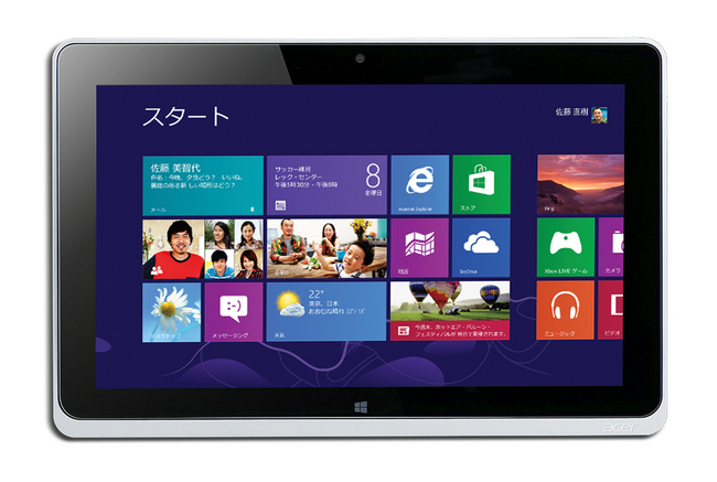 日本エイサー Windows 8搭載 タブレット「ICONIA W700」、「ICONIA