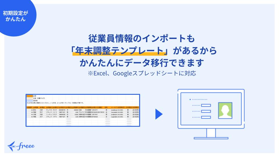 freee人事労務、年末調整専用の初期設定テンプレートを公開｜freeeの