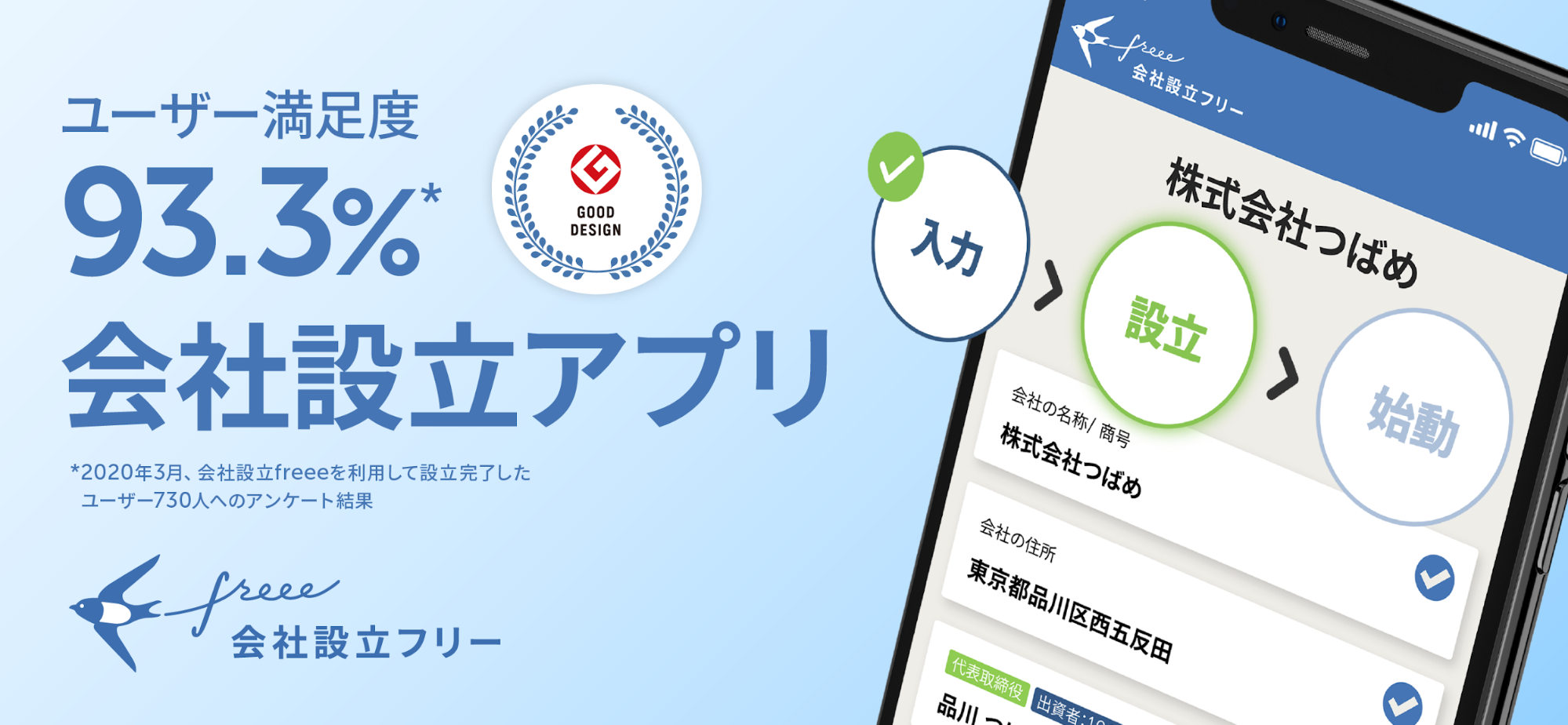 会社設立freee Ios版スマホアプリ提供開始スマホで簡単にいつでもどこでも会社設立に必要な書類が作成可能に Freeeのプレスリリース