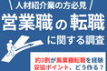 【人材紹介業の方必見！】約3割が営業職から異業種へ転職を経験。妥協ポイント、どう作る？