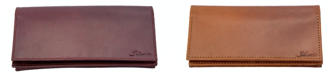 Business Long Wallet：Wine Red & Antique Brown