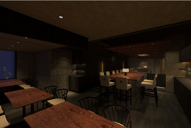 贅沢なテーブルもあり、個室感でも堪能できる