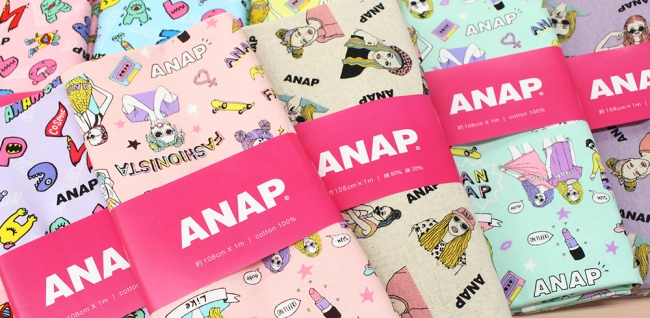 ファッションブランド Anap のオリジナルキャラクターが生地に クラフトハートトーカイ Anap 初コラボオリジナルデザイン生地が登場 藤久株式会社のプレスリリース