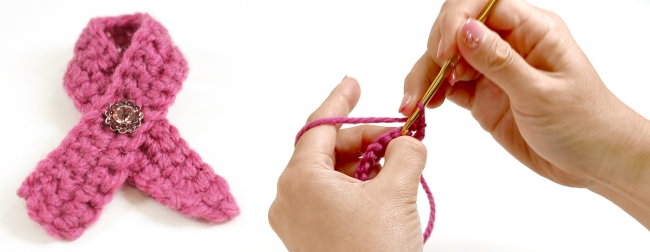 温かな手編みニットで繋ぐピンクの想い 乳がんのない世界へ 想いを込めて編む ピンクリボン の編み図 動画を公開 藤久株式会社のプレスリリース