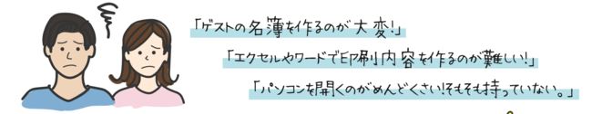 新郎新婦の“大変”を解消！