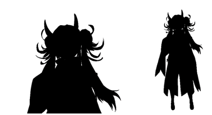 制作中のオリジナルキャラクターのシルエット