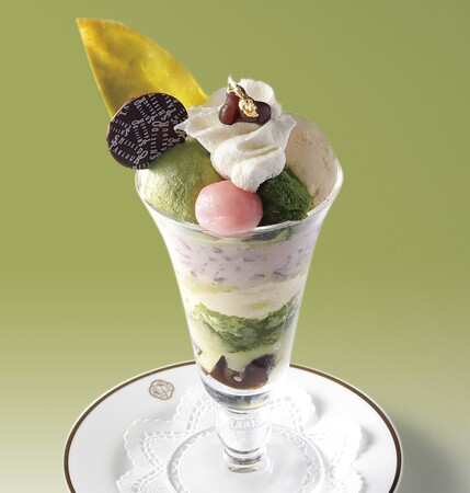 岐阜県産揖斐茶ジェラートのパフェ 岐阜県産揖斐茶ジェラートのパフェ