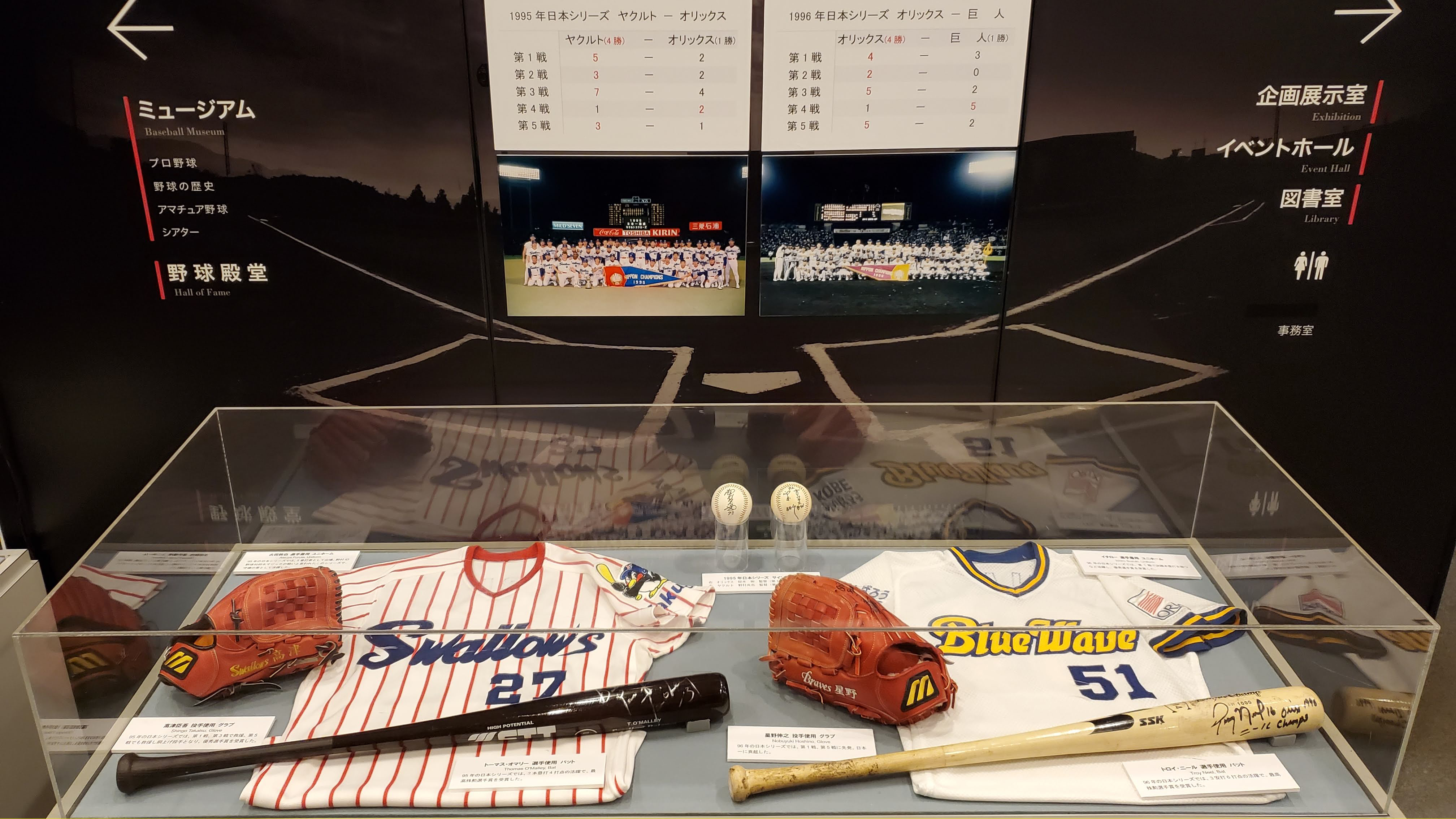 野球殿堂博物館 特集展示 1995年ヤクルト日本一 1996年オリックス日本一 東京ヤクルトスワローズとオリックス バファローズの日本シリーズ での対戦を記念して開催 公益財団法人野球殿堂博物館のプレスリリース