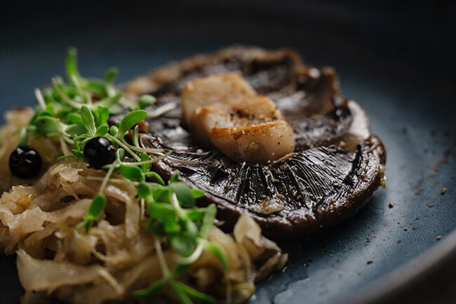 ジャンボマッシュルームのシュークルート