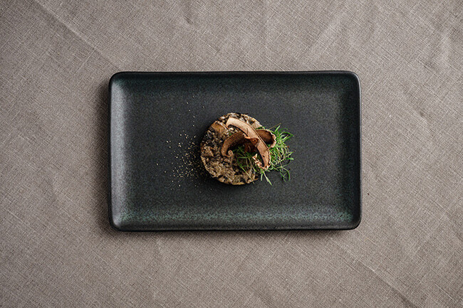 マッシュルームと焼き茄子