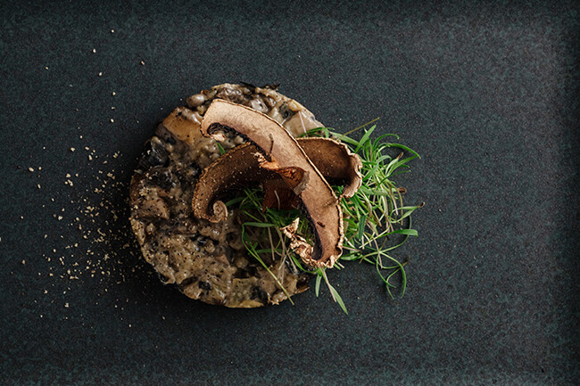 マッシュルームと焼き茄子