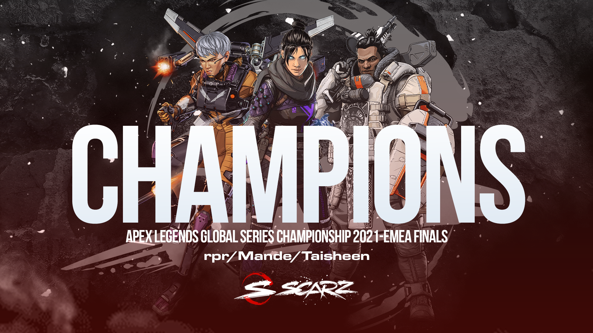 プロeスポーツチームSCARZのApexLegends部門が優勝、公式大会Apex