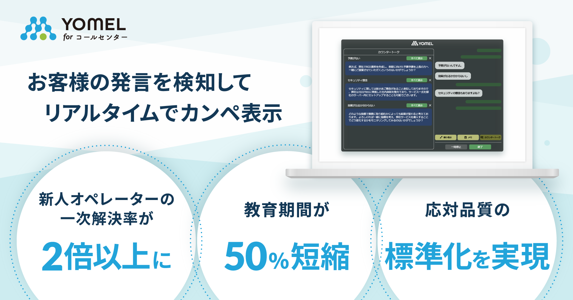 コールセンター業務改善ai Yomel For コールセンター の新機能として カウンタートーク を提供開始 アーニーmlg株式会社のプレスリリース コールセンター業務改善ai Yomel For コールセンター の新機能として カウンタートーク を提供開始 アーニーmlg株式会社のプレスリリース