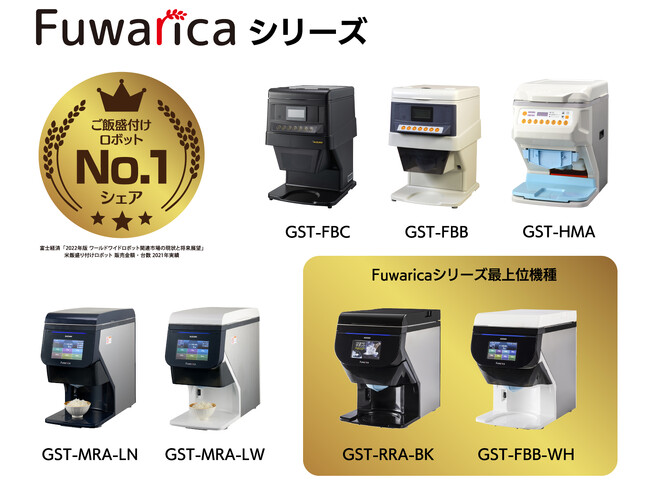 ご飯盛り付けロボット　Fuwarica（ふわりか）ラインナップ　鈴茂器工