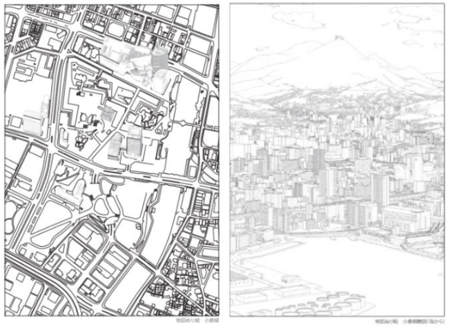 自分の町を知り 自分の街を創る 地図ぬり絵 スターターキット 小倉駅周辺 門司港 発売 株式会社ゼンリンのプレスリリース