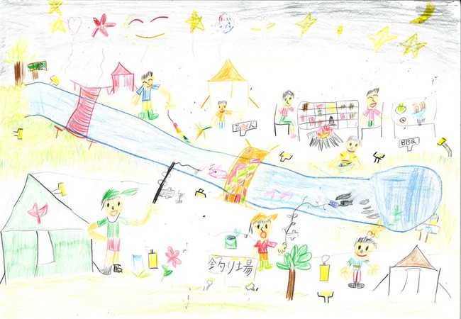「ぼくがやりたいキャンプ ～バーベキュー&花火&釣り～」 鹿児島県、8歳