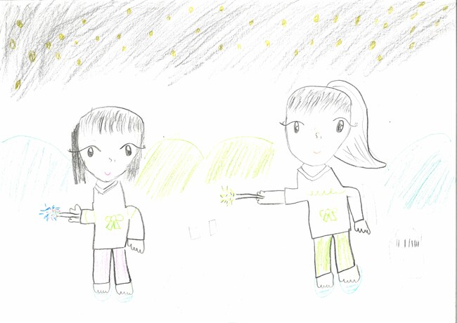 「花火」 大阪府、7 歳 「花火」 大阪府、7 歳
