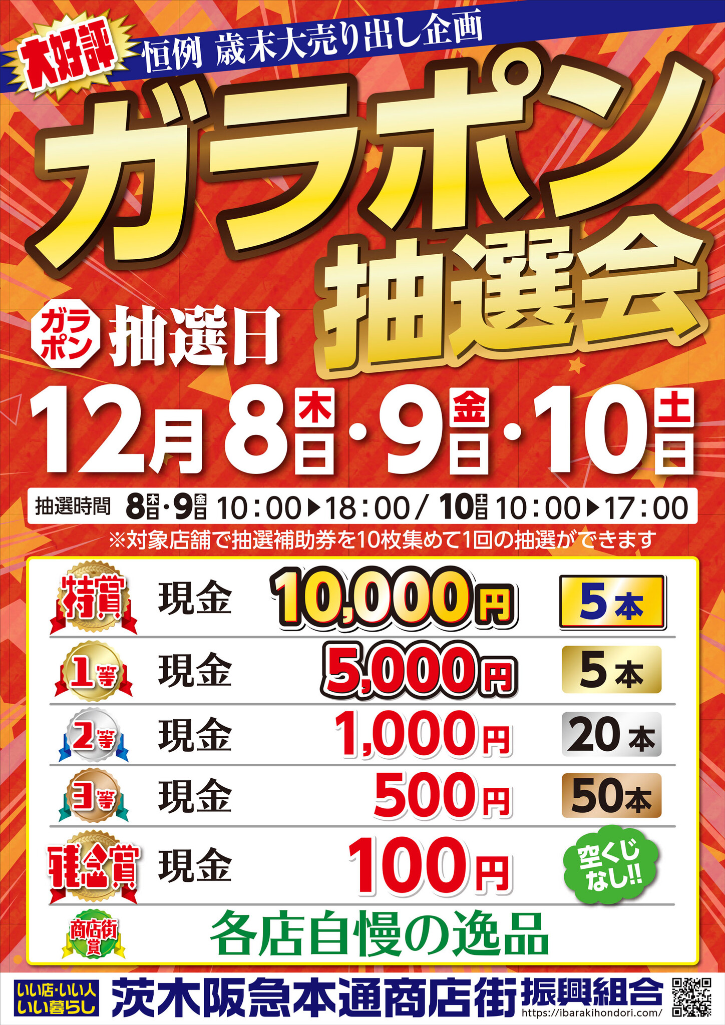 茨木阪急本通商店街の恒例の抽選会が復活｜大阪府商店街等需要喚起緊急支援事業事務局のプレスリリース