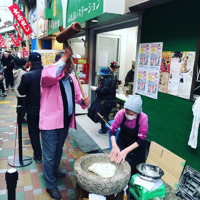 前回の餅つき大会の様子