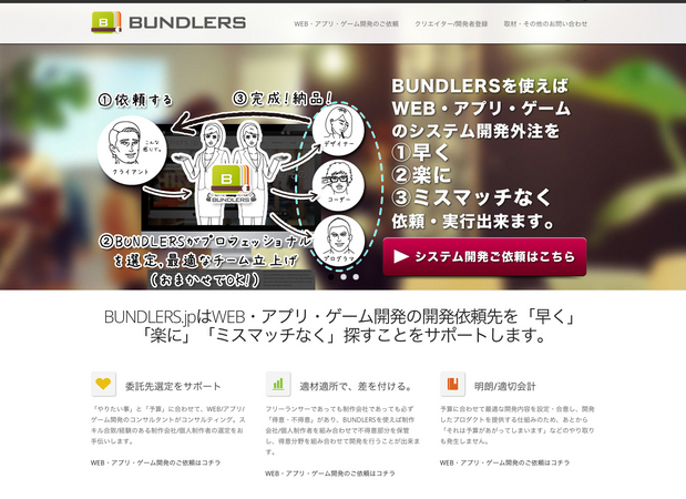 Web アプリ ゲームシステム開発の外注を行う際の発注先の選定 要件定義 管理作業 などをワンストップでおまかせ出来るグループ アウトソーシング プラットフォーム Bundlers がオープン Otsumu株式会社のプレスリリース