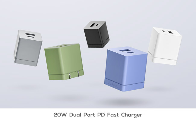 DIGIFORCE】20W PD充電器に２ポート搭載の新バージョンが登場！シンプル＆コンパクトデザインの「20W Dual Port PD Fast  Charger」が新発売。｜株式会社デジフォースのプレスリリース