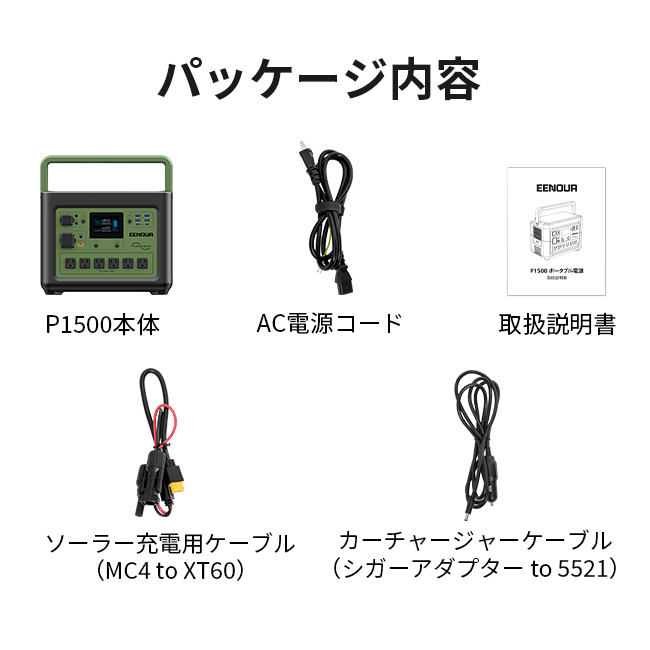 0.00s無停電電源装置(UPS)搭載されるEENOUR ポータブル電源 P1500を新