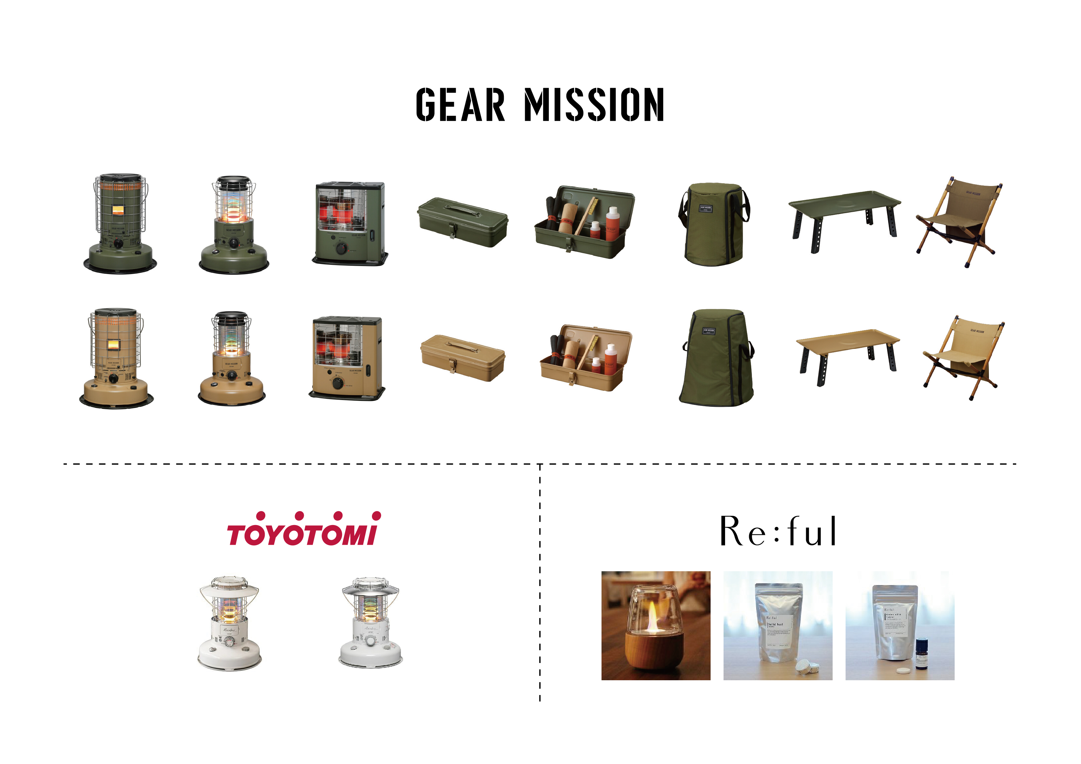 大人気のGEAR MISSIONシリーズが登場！石油ストーブメーカーの