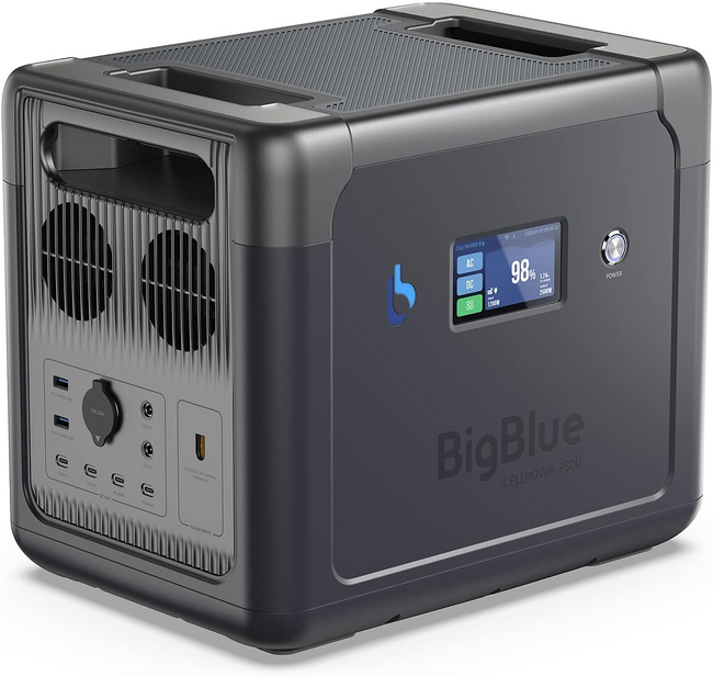 BigBlue ポータブル電源537.6Wh/AC出力600W純正弦波 リン酸鉄リチウム
