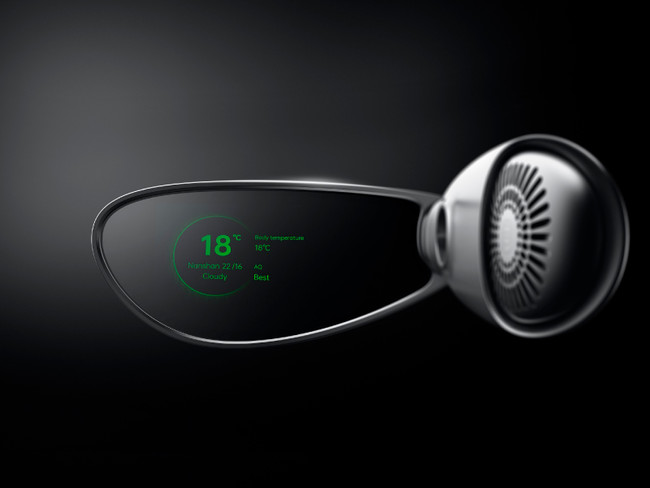 OPPO Air Glass 天気情報表示