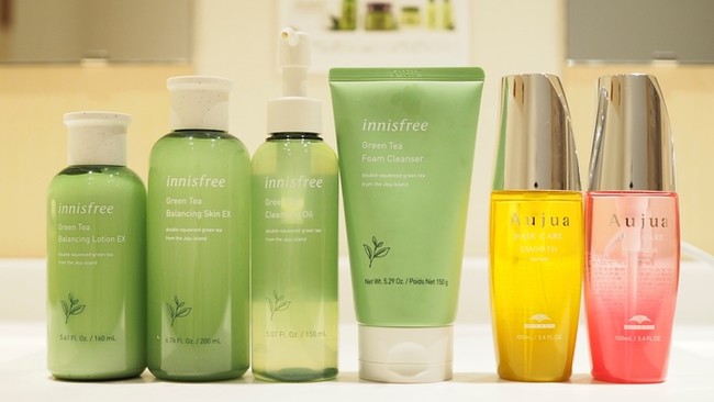 女性大浴場アメニティはInnisfreeとAujuaをご用意しております