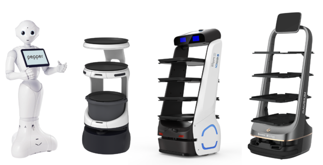 当社 展示予定製品(一部):Pepper、Servi、Keenbot、Delivery X1 当社 展示予定製品(一部):Pepper、Servi、Keenbot、Delivery X1