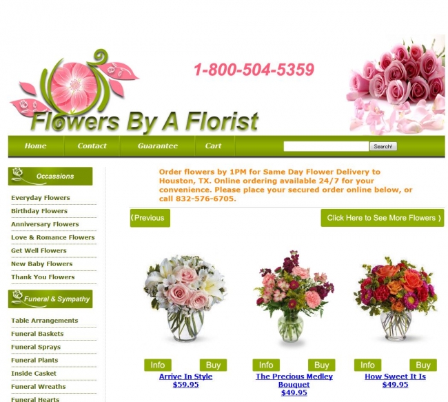 「.flowers」活用事例 www.houstontx.flowers
