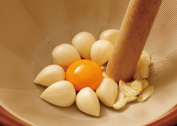 ▲薩摩ではにんにく卵黄が各家庭で手作りされていた