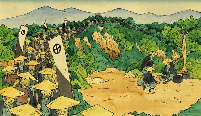 ▲薩摩から江戸まで約1600kmもの道中を歩いて向かった、過酷な薩摩藩の参勤交代