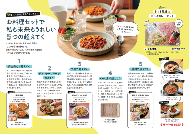 食事作りの「超えてく」を紹介するリーフレット