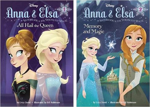 『アナと雪の女王』の新作小説“Anna & Elsa #1: All Hail the Queen” “Anna & Elsa #2: Memory And Magic”の米国ランダムハウス社カバー