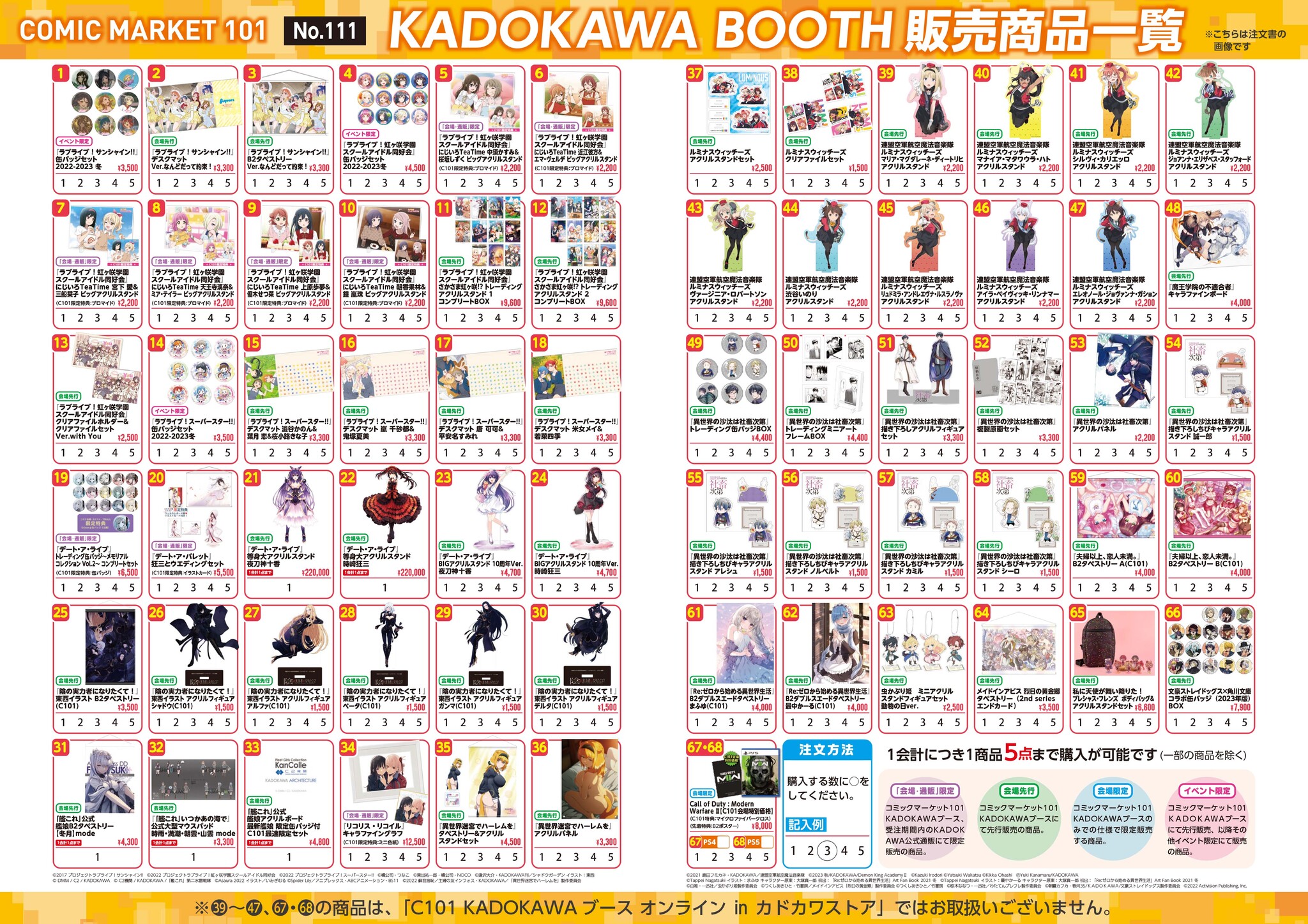 12/30・31はコミックマーケット101】KADOKAWAブース販売