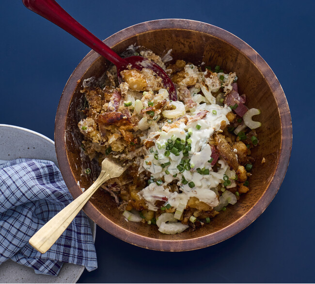 アメリカのサラダ　Crispy Smashed Potato Salad クリスピースマッシュドポテトサラダ