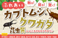 「触る！撮る！驚く！ふれあいカブトムシ・クワガタ昆虫展 in ところざわサクラタウン 2026夏」 7月18日(土)から開催！