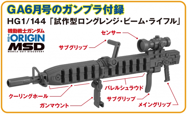 月刊ガンダムエース6月号はガンプラ付録!!「試作型ロングレンジ